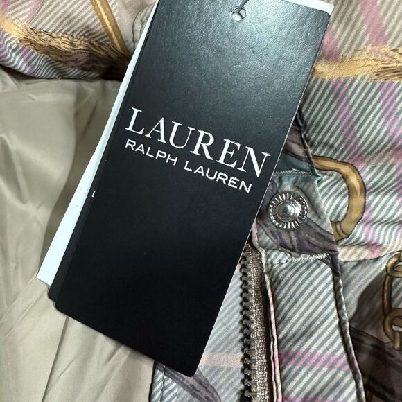 NWT Ralph Lauren Womens XXS Plaid Belting Print‎ Taffeta Down Coat Highland $345 - Picture 4 of 10